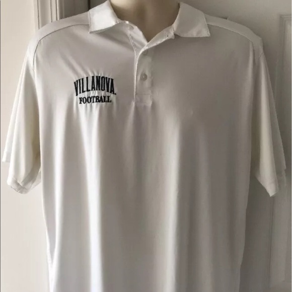 Nike DriFit Villanova Football White Vented Polo L - Picture 2 of 8